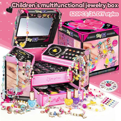 Fun DIY Jewelry Making Kit for Kids with Glitter Charms