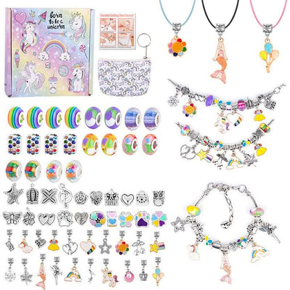Fun DIY Jewelry Making Kit for Kids with Glitter Charms