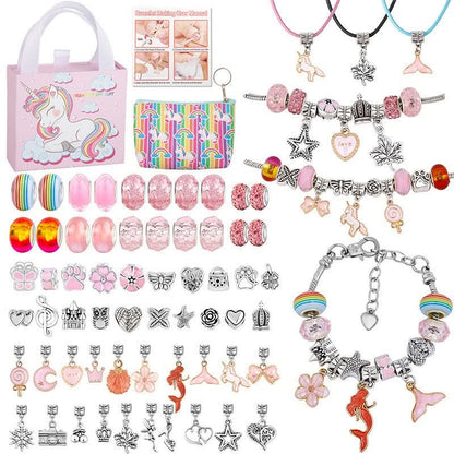 Fun DIY Jewelry Making Kit for Kids with Glitter Charms
