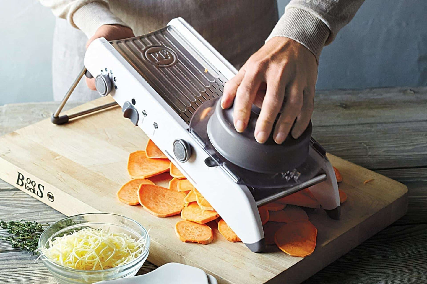 Easy Grip Mandoline Slicer with Sharp Steel Blades - Halri
