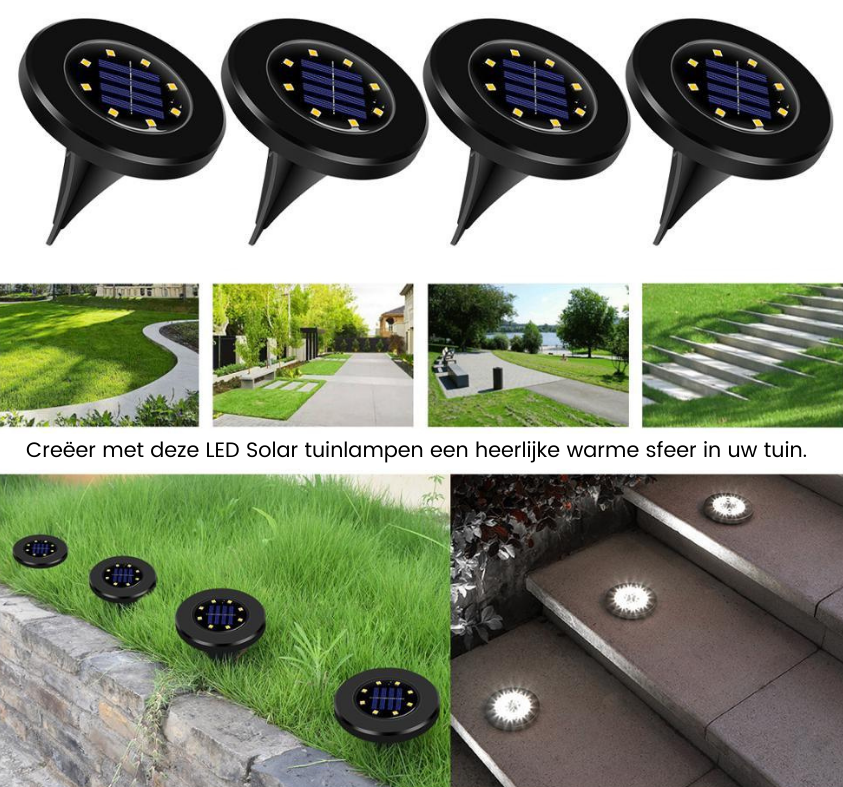 Outdoor Solar Powered Garden Lights Black Set - Halri