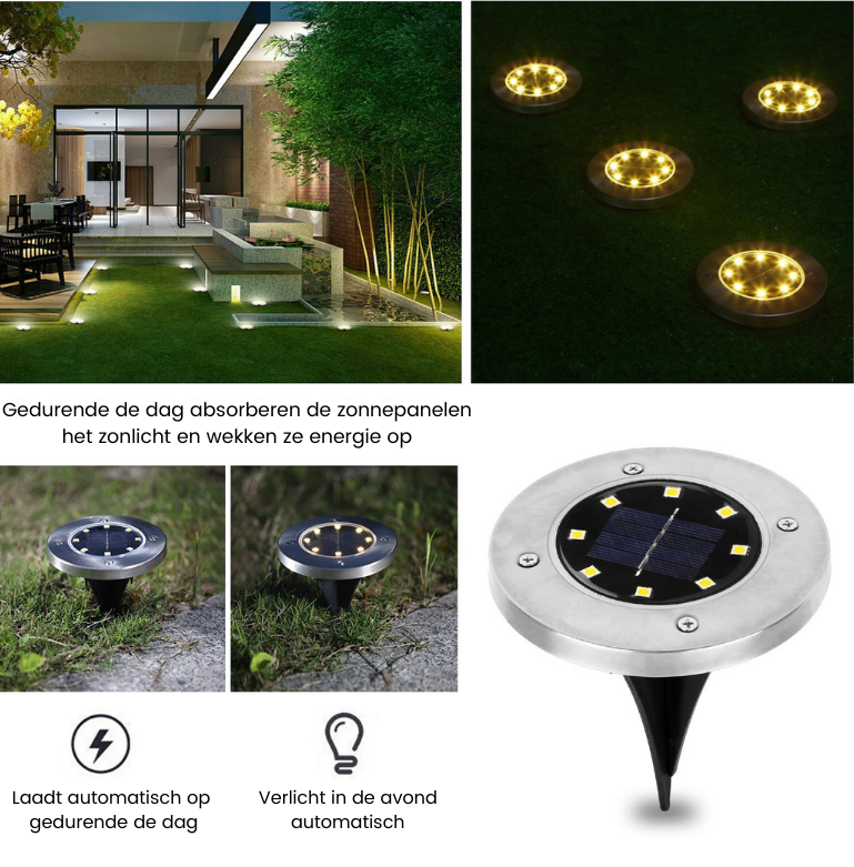 Bright Outdoor Solar Powered LED Garden Lights - Halri