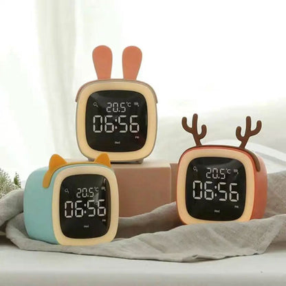 LED Children's Alarm Clock with Night Light – Gentle Wake-Up, Playful Star and Rabbit Design, Energy Efficient 2