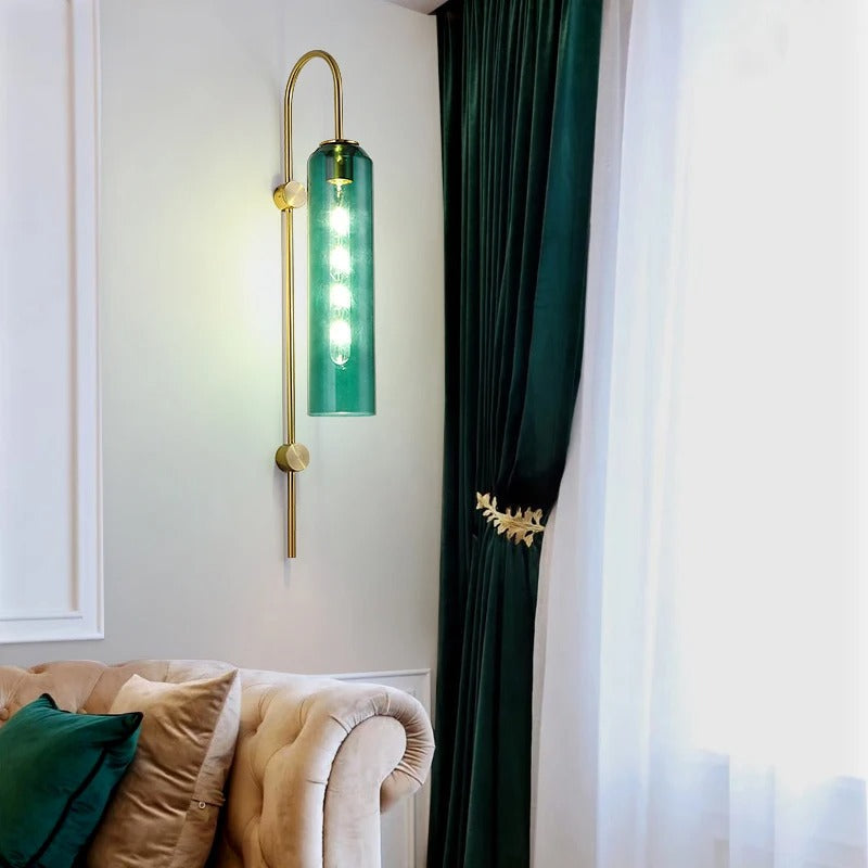 Stylish LED Glass Wall Lamp for Bedroom - Halri