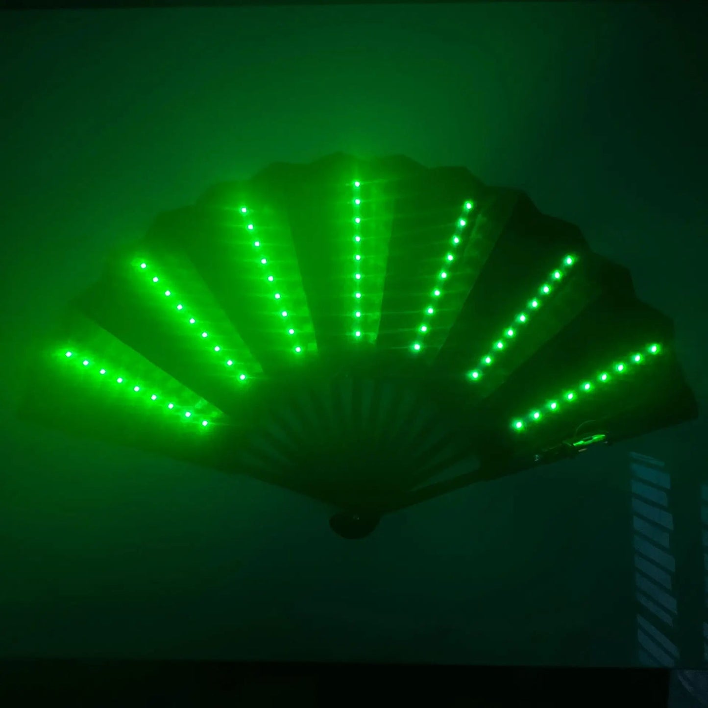 Portable Glow Fan with LED Lights for Raves and Parties - Halri
