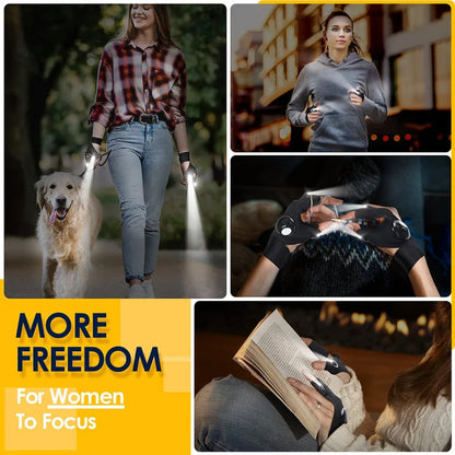 Waterproof LED Gloves for Outdoor Activities