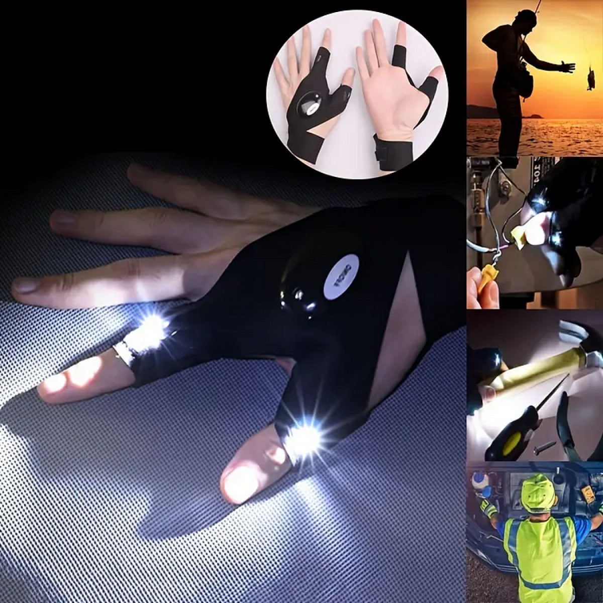Waterproof LED Gloves for Outdoor Activities - Halri