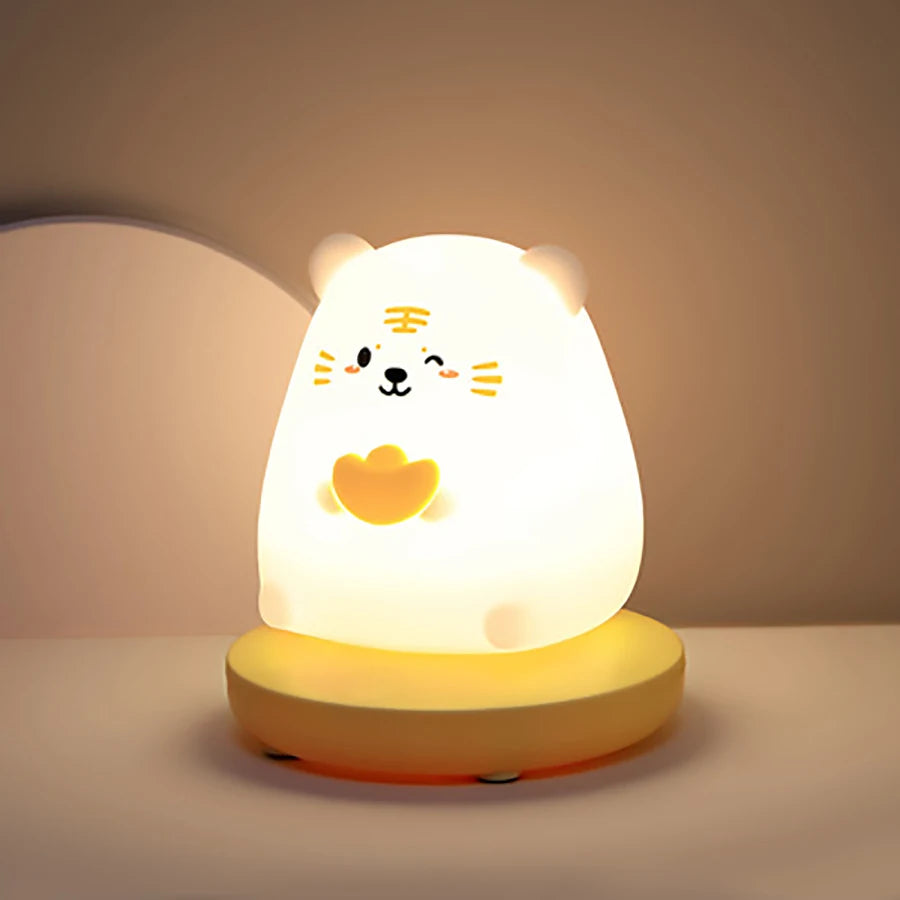 Colorful Animal LED Nightlight for Kids, USB Rechargeable - Halri