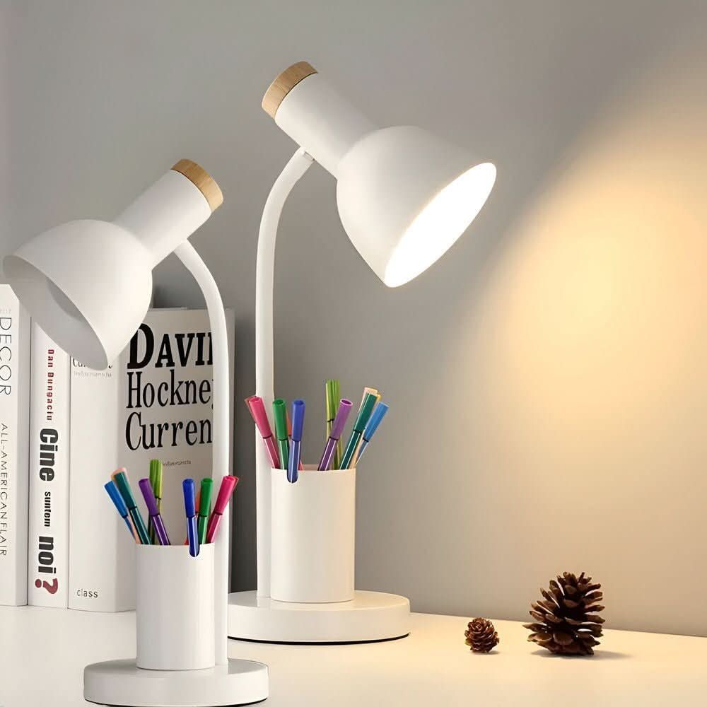 LED Table Lamp with Pen Holder and Adjustable Lighting – Modern Desk Lamp for Home and Office, Three Color Options 3