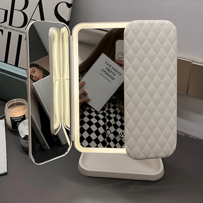Portable LED Makeup Mirror with Storage - Halri