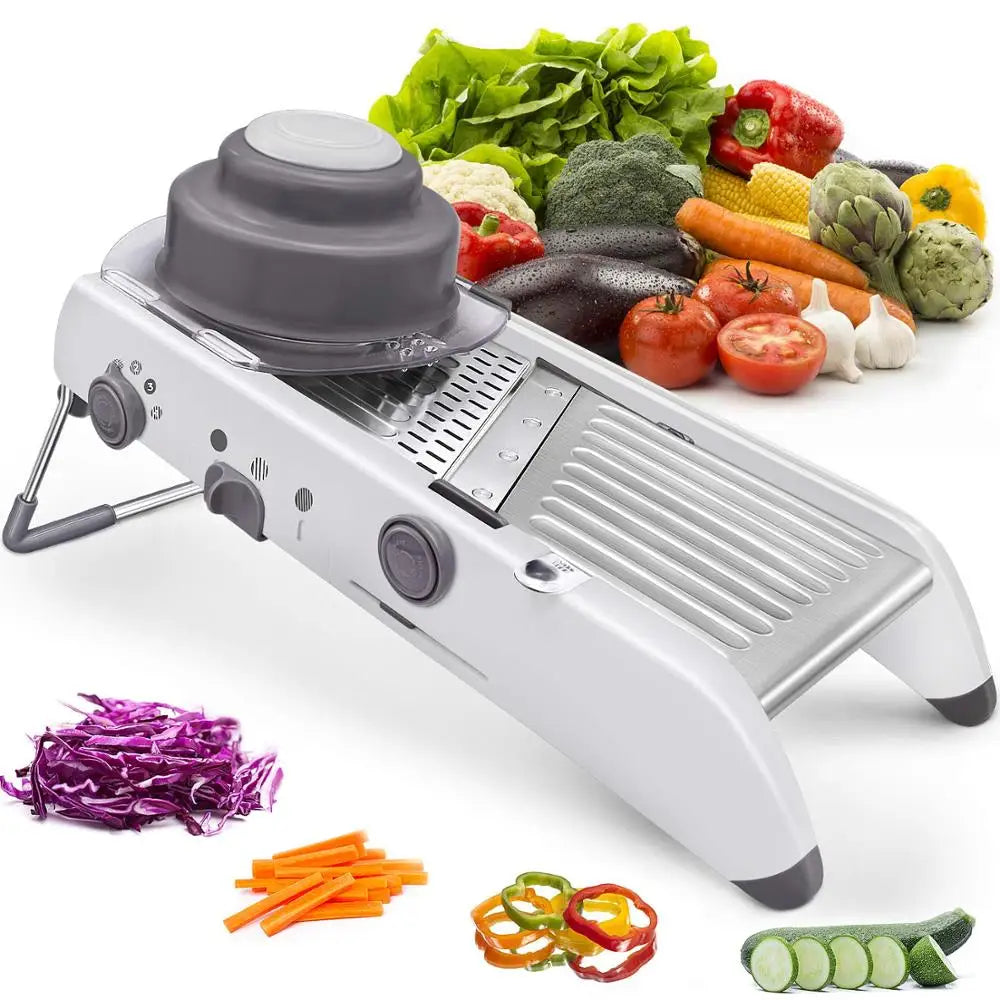 Premium Mandoline Slicer with Sharp Stainless Steel Blades - Halri