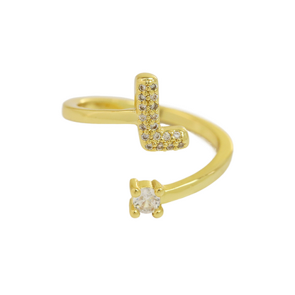 Delicate Sparkle Initial Diamond Ring