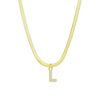 Delicate Diamond Initial Bar Necklace