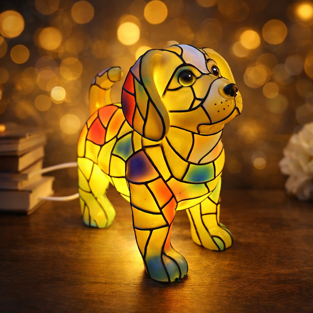 Cute Dog Resin Table Lamp - Halri