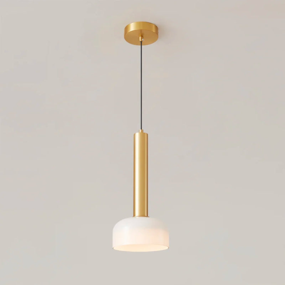 Sleek Copper LED Pendant Light - Adjustable Modern Lamp - Halri