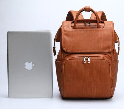Spacious Premium Leather Baby Backpack Bag - Halri