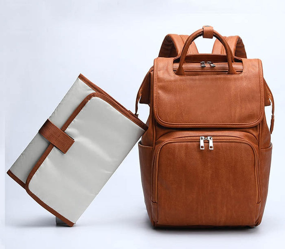 Spacious Premium Leather Baby Backpack Bag