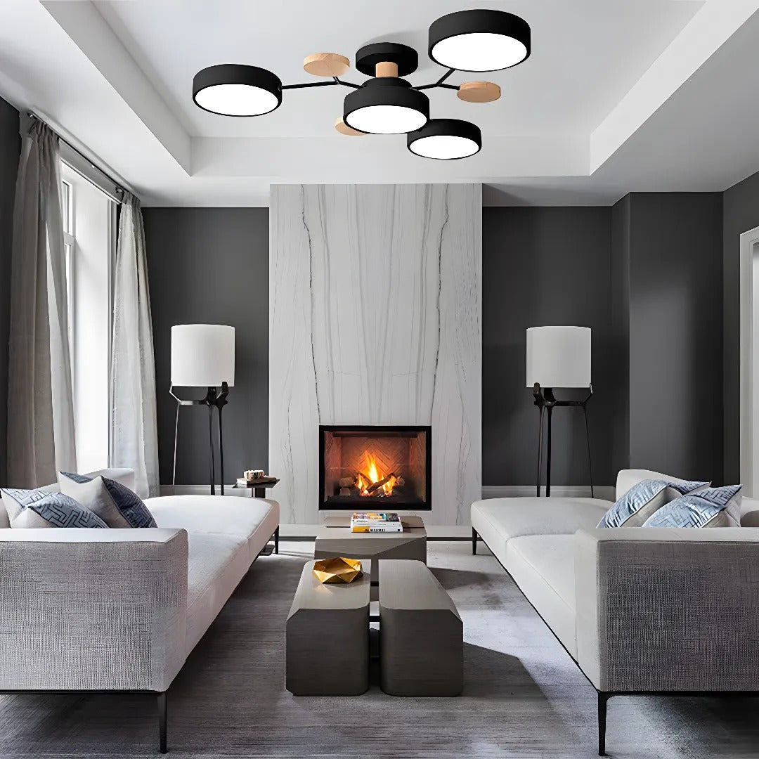 Stylish LED Ceiling Light Fixtures Bright White