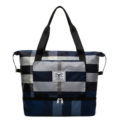 Halri | Classic Plaid Duffel Bag with Extra Space