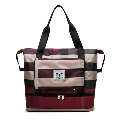 Halri | Classic Plaid Duffel Bag with Extra Space