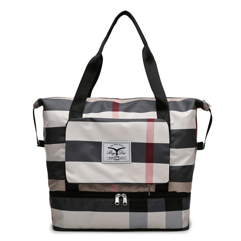 Halri | Classic Plaid Duffel Bag with Extra Space - Halri