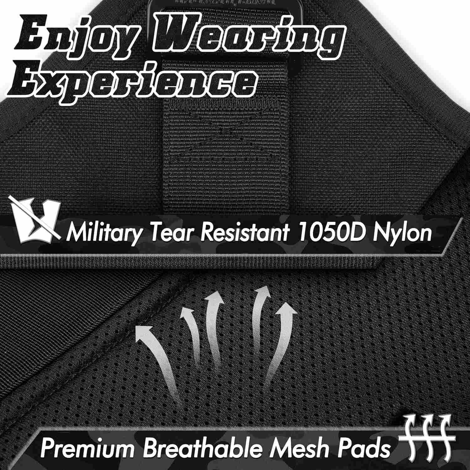 Large Dog Harness and Leash Set – No-Pull Training Vest with Collar, Made from Military-Standard 1050D Nylon