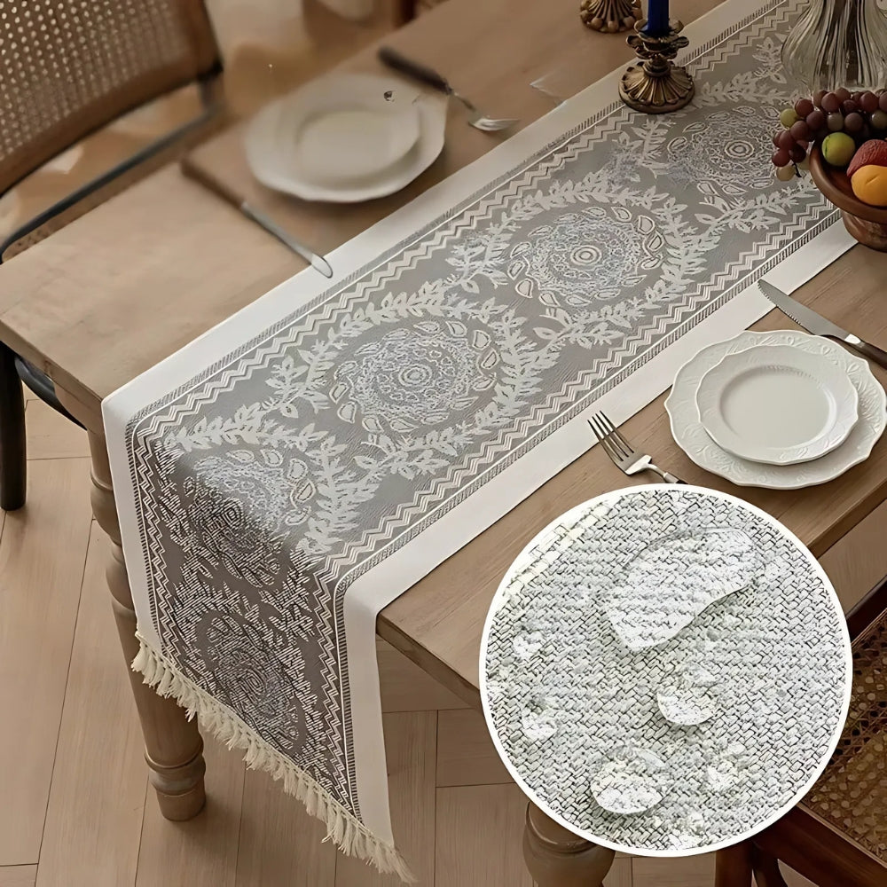 Elegant Natural Fiber Table Runner - Halri