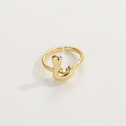 Personalized Fun Alphabet Initial Ring