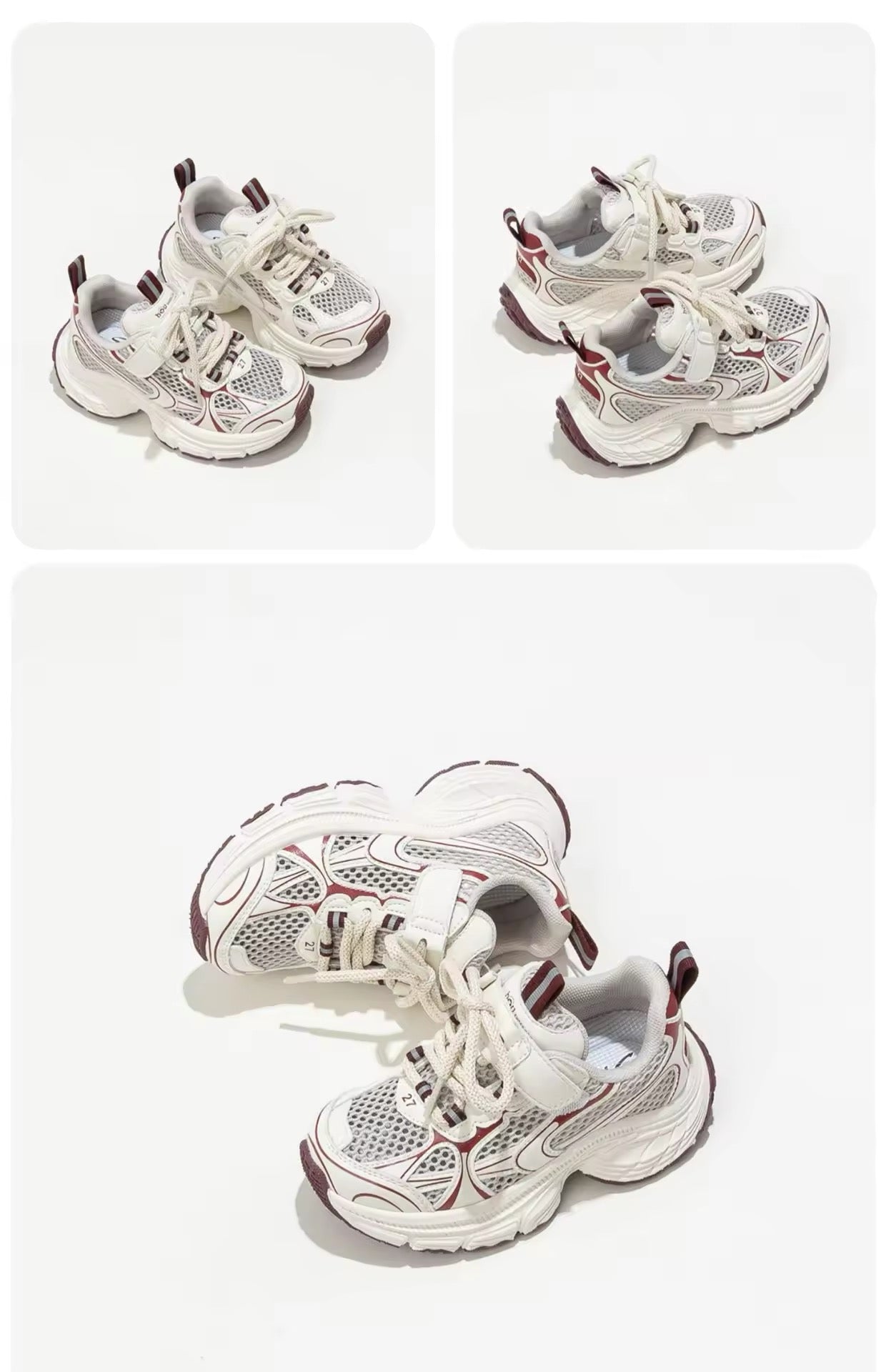 Comfortable Boys Girls Sneakers Black White - Halri