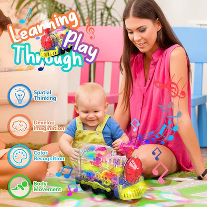 Light & Sound Train Toy – Interactive Locomotive for Kids