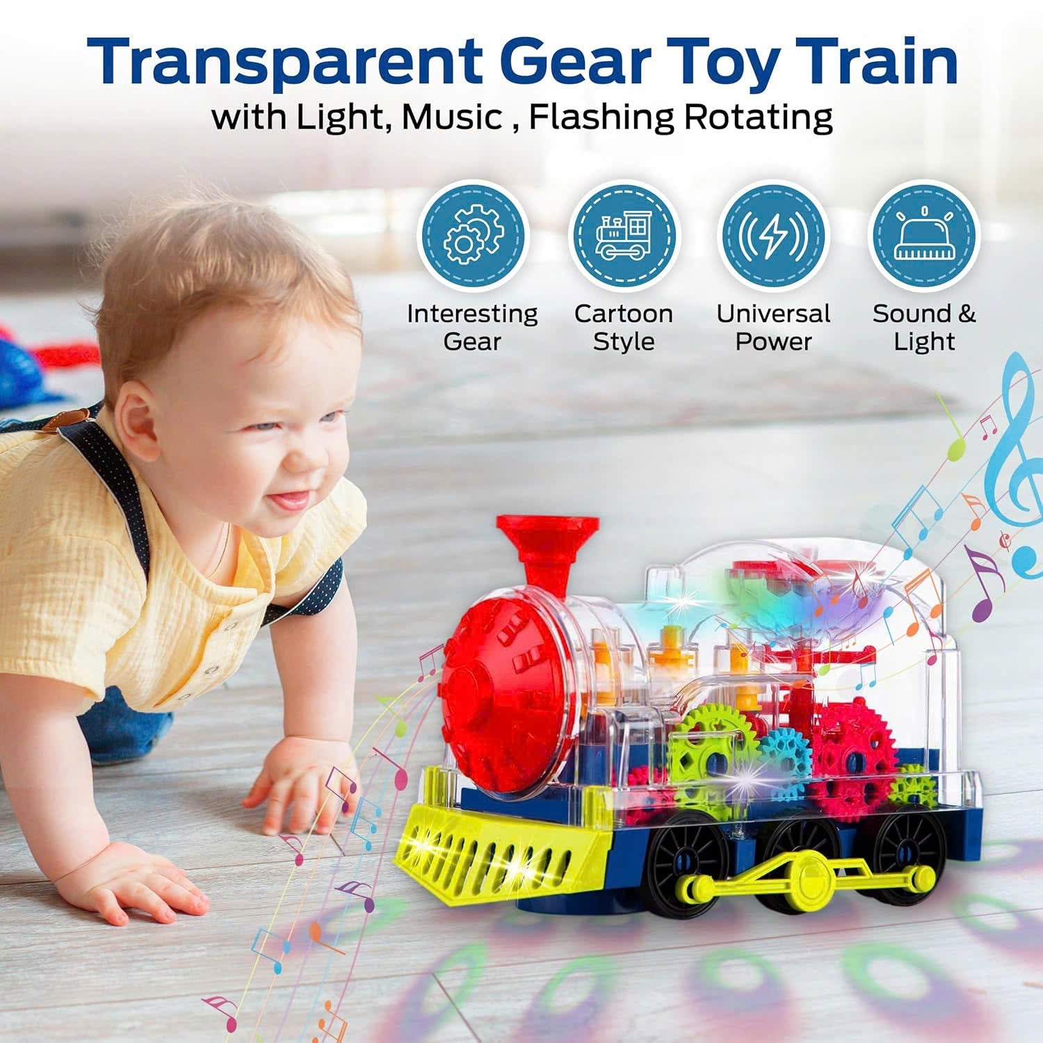 Light & Sound Train Toy – Interactive Locomotive for Kids