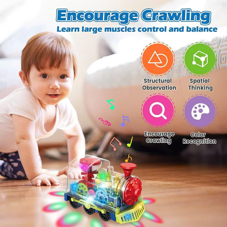 Light & Sound Train Toy – Interactive Locomotive for Kids