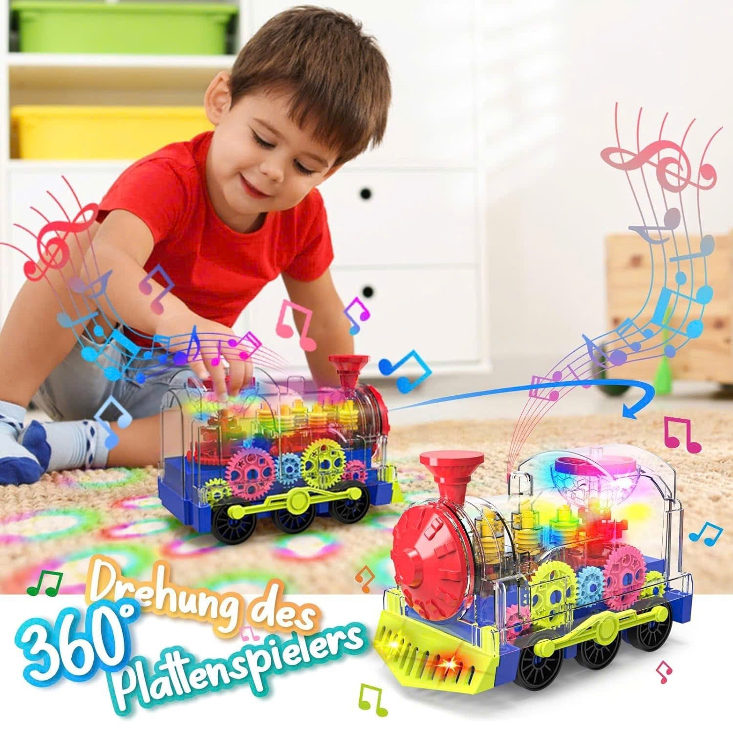 Light & Sound Train Toy – Interactive Locomotive for Kids