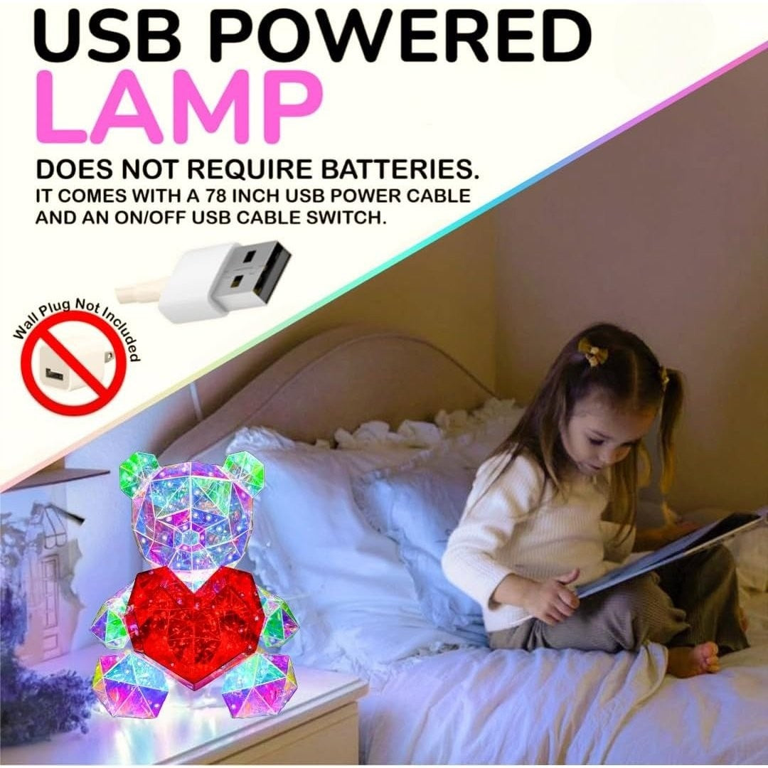 Light Up Teddy Bear Holding Red Heart – LED Rose Bear Gift for Valentine's Day, Birthday, Anniversary