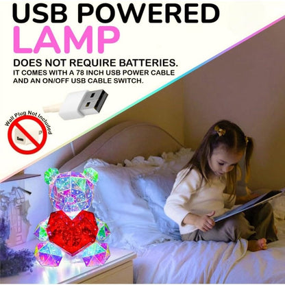 Light Up Teddy Bear Holding Red Heart – LED Rose Bear Gift for Valentine's Day, Birthday, Anniversary