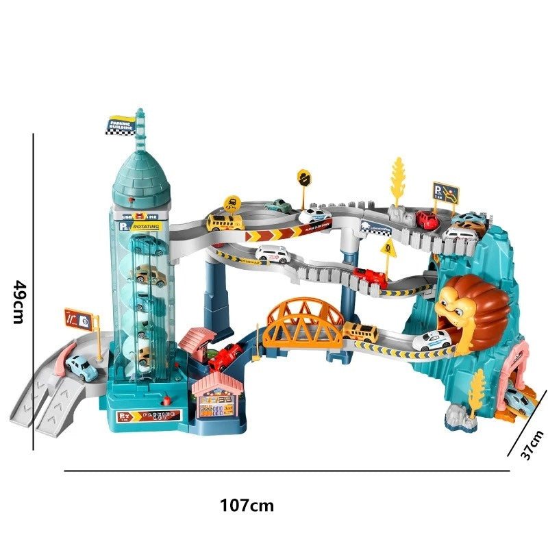 Lion Racing Track with Sound & Light, Easy to Assemble, Safe for Ages 3+