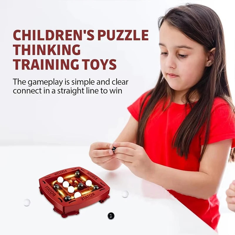 Logic Chess Track Game with Rotating Board, Goal-Oriented Play, Safe & Portable Fun for Kids 3+