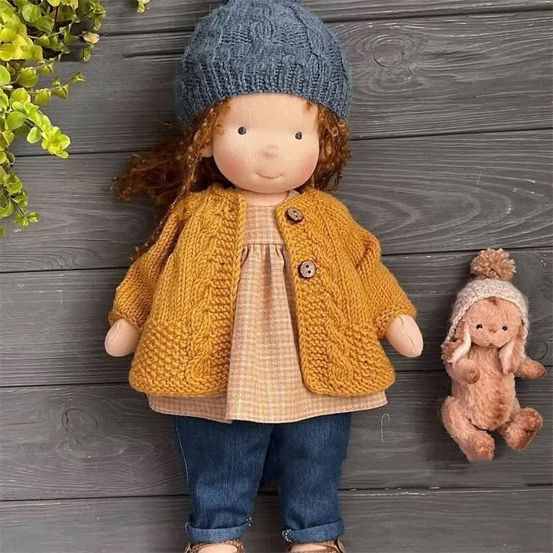 Natural Handmade Wooden Doll Set