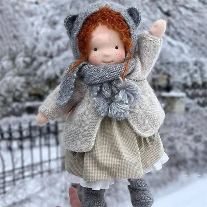 Natural Handmade Wooden Doll Set
