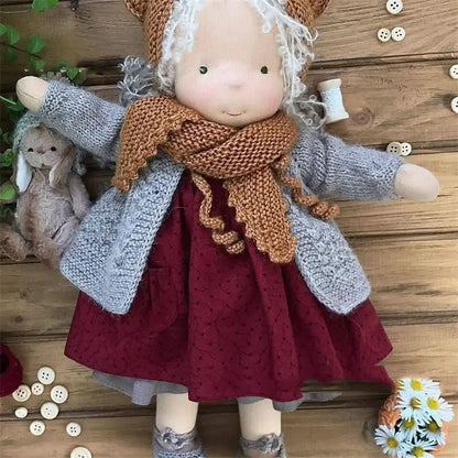 Natural Handmade Wooden Doll Set