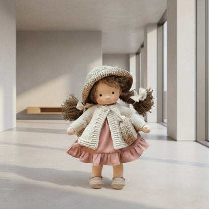 Soft Handmade Waldorf Doll for Kids Creative Play