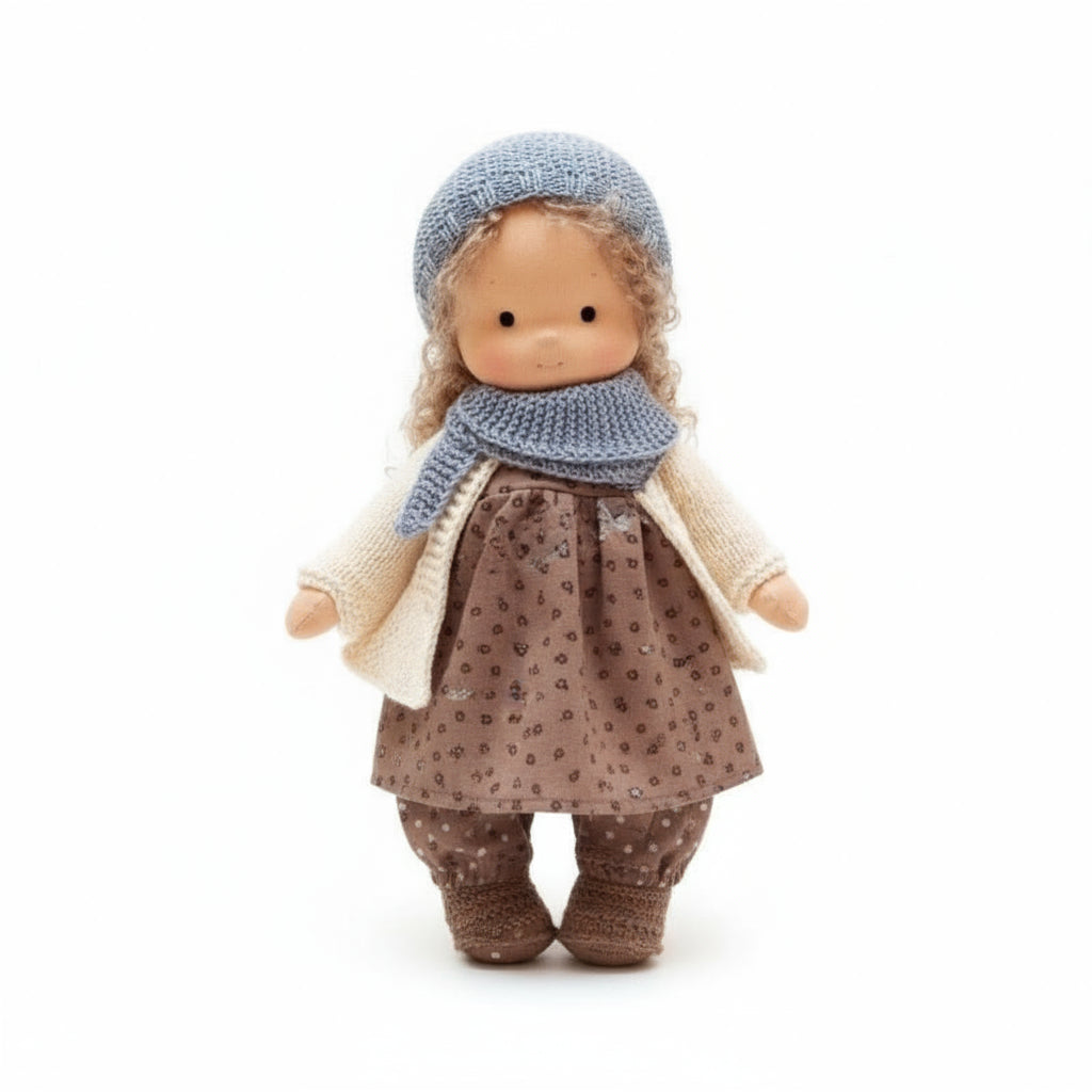 Soft Handmade Waldorf Doll for Kids Creative Play