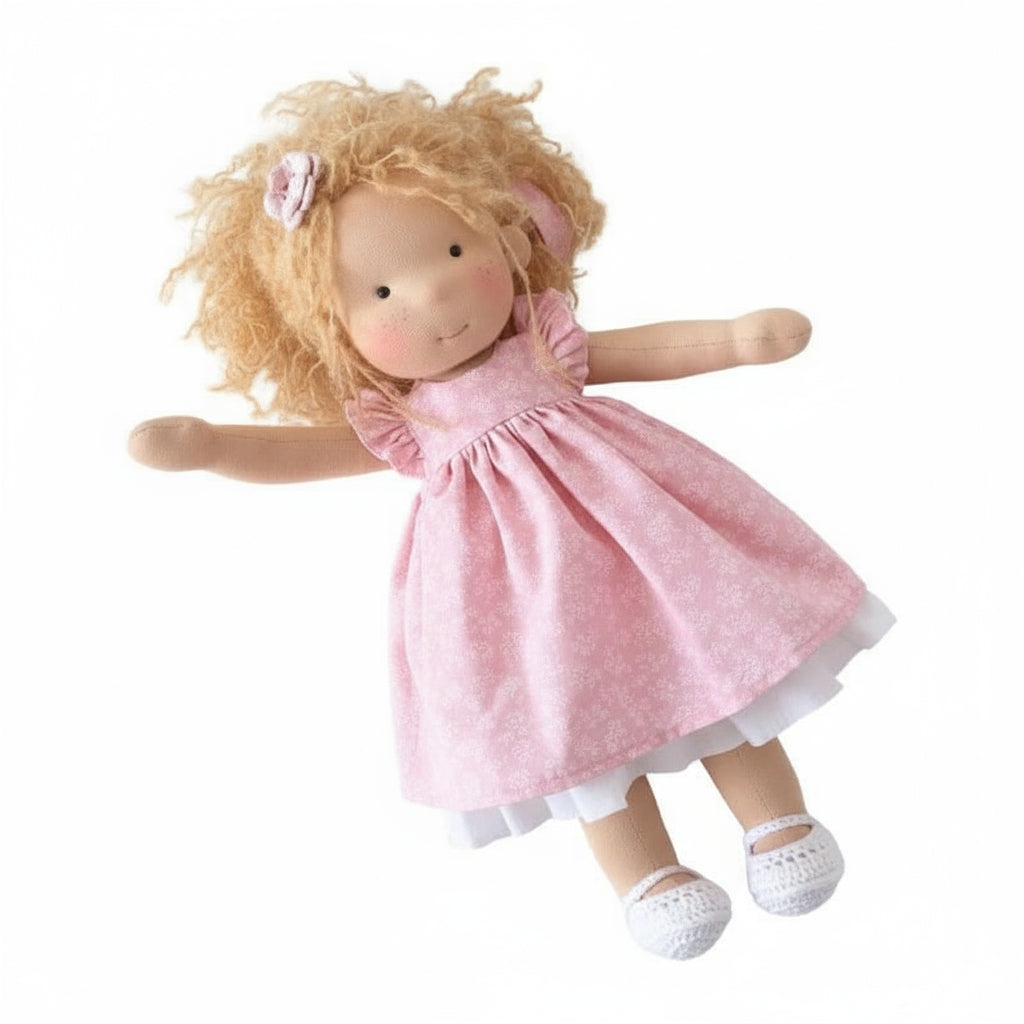 Soft Handmade Waldorf Doll for Kids Creative Play