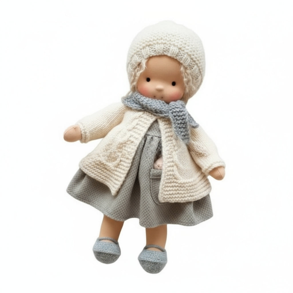 Soft Handmade Waldorf Doll for Kids Creative Play