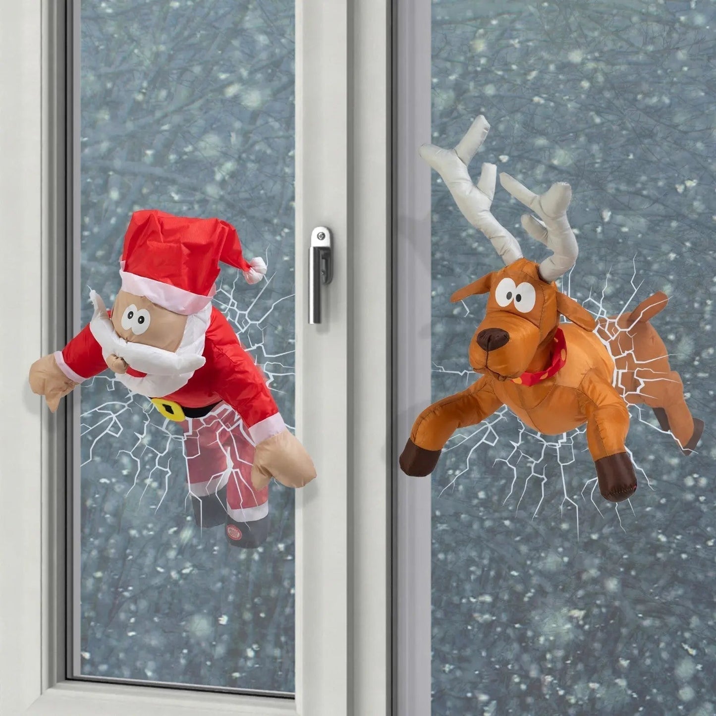 Fun Animated Santa Window Figurine - Halri
