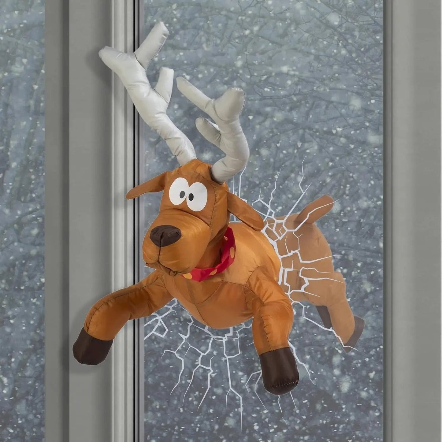 Fun Animated Santa Window Figurine