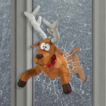 Fun Animated Santa Window Figurine