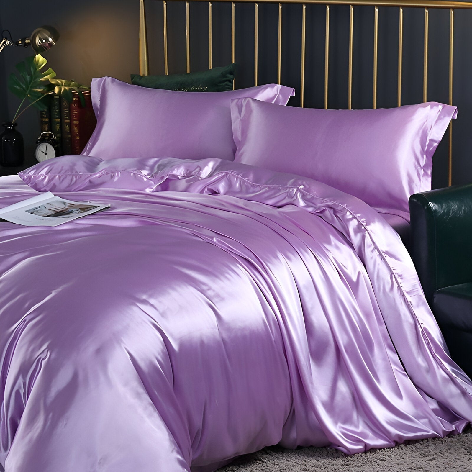Halri | Premium Silk Duvet Cover Gentle Easy Care - Halri