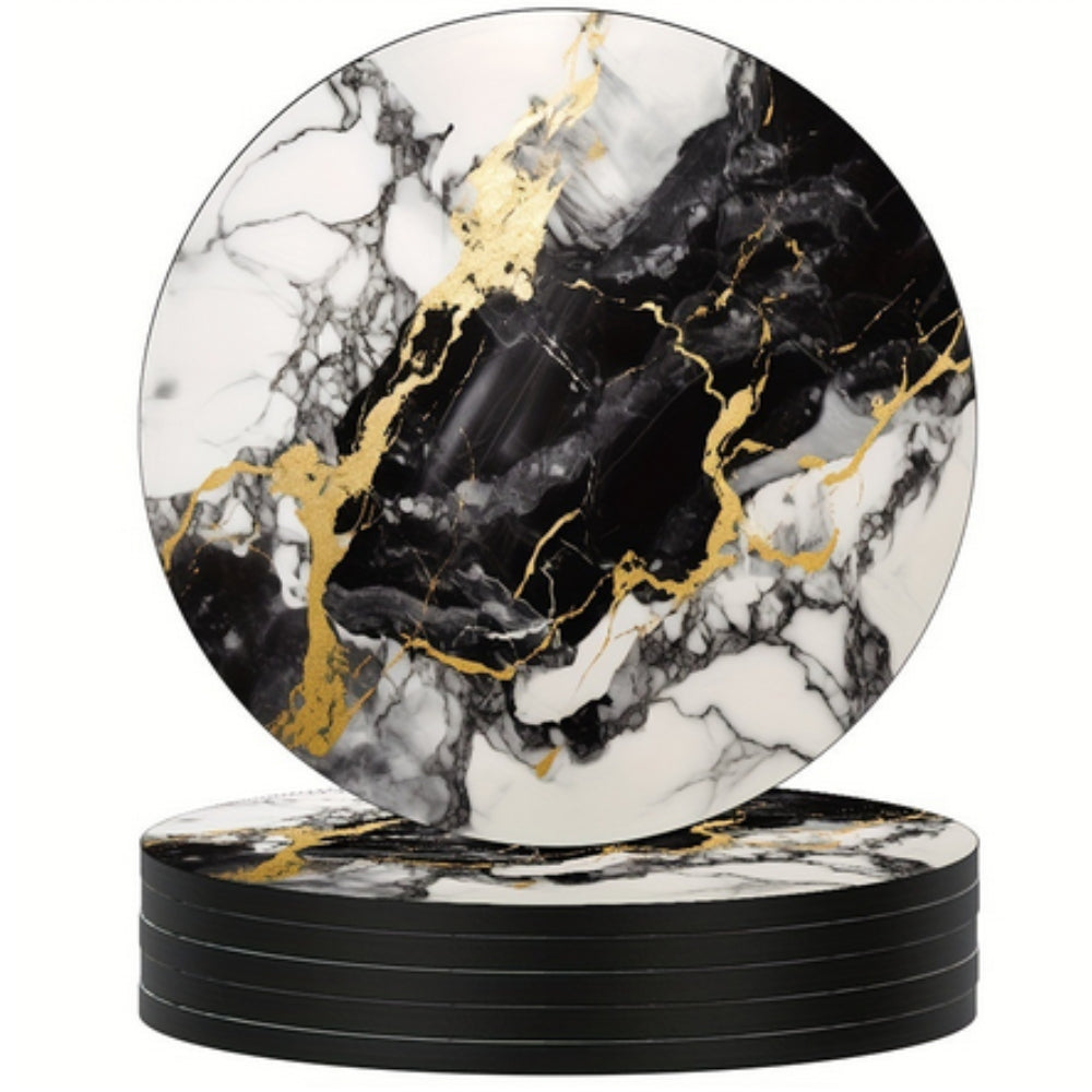 Elegant Stone Look Coasters 5 Piece Set - Halri