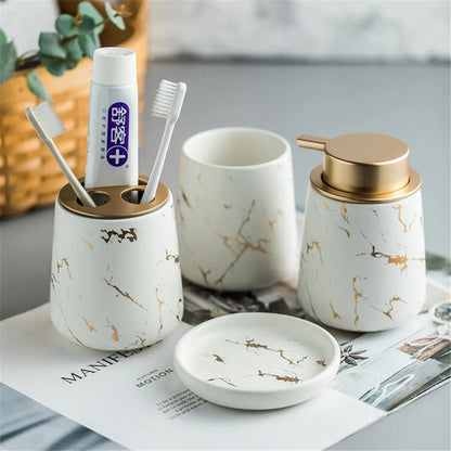 Elegant 4-Piece Bathroom Accessory Set - Halri